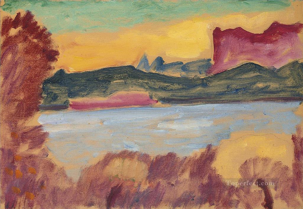 landschaft genfer see 1915 Alexej von Jawlensky Expressionism Oil Paintings